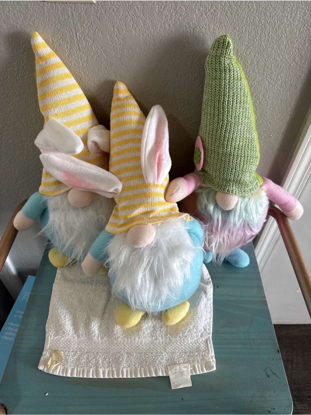 Plush Holiday Gnome Trio - Yellow, Green, Blue